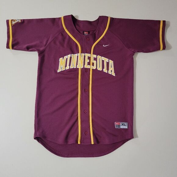 Nike Minnesota Golden Gophers Button-up Baseball Jersey - Picture 1 of 11